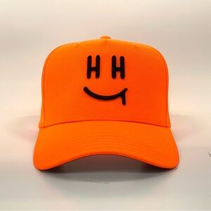 Happy Heads Embroidered Orange Snapback cap